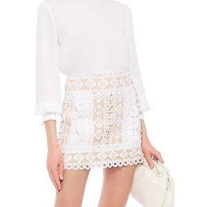Zimmermann Moncur white studded mini skirt